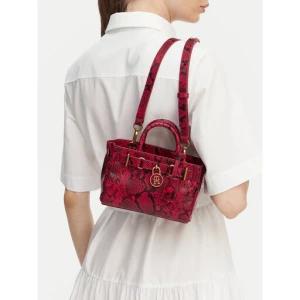 Torebka Tommy Hilfiger American Icon Micro Tote Snake AW0AW18820 Czerwony