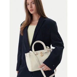 Torebka Tommy Hilfiger American Icon Mini Tote Leather AW0AW17926 Beżowy