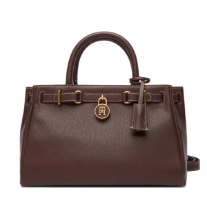 Torebka Tommy Hilfiger American Icon Mini Tote Leather AW0AW17926 Brązowy