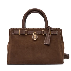 Torebka Tommy Hilfiger American Icon Mini Tote Suede Le AW0AW18202 Brązowy