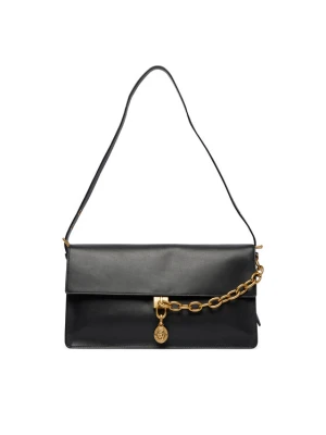 Torebka Tommy Hilfiger Crest Leather Conv Shoulder Bag AW0AW19015 Czarny