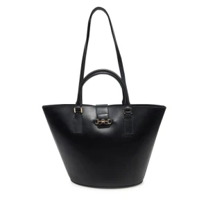 Torebka Tommy Hilfiger Heritage Leather Tote AW0AW17209 Czarny