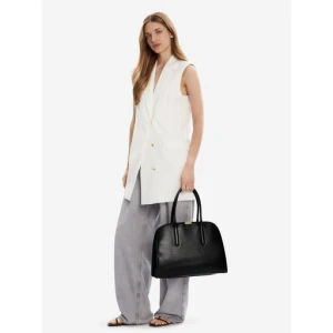 Torebka Tommy Hilfiger Iconic Leather Tote AW0AW18206 Czarny