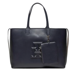 Torebka Tommy Hilfiger Iconic Tommy Tote AW0AW15687 Space Blue DW6