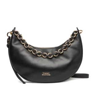 Torebka Tommy Hilfiger Moon Leather Crossover AW0AW17467 Czarny