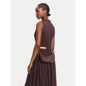 Torebka Tommy Hilfiger Moon Leather Mini Crossover AW0AW17466 Brązowy