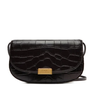 Torebka Tommy Hilfiger Party Le Mini Crossover Croc AW0AW18203 Brązowy