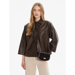 Torebka Tommy Hilfiger Party Le Mini Crossover Croc AW0AW18203 Brązowy