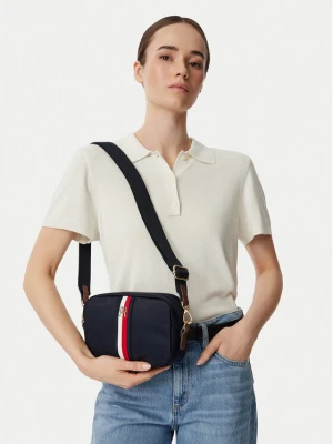 Torebka Tommy Hilfiger Popette Camera Bag Corp AW0AW19023 Granatowy