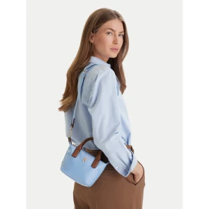 Torebka Tommy Hilfiger Popette Micro Tote AW0AW18368 Błękitny