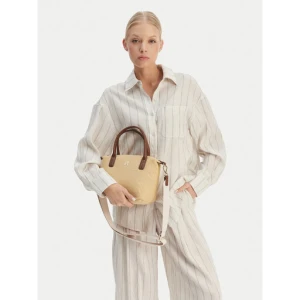 Torebka Tommy Hilfiger Popette Mini Tote Raffia AW0AW18523 Beżowy