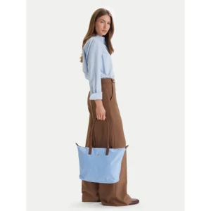 Torebka Tommy Hilfiger Popette Tote AW0AW17711 Błękitny