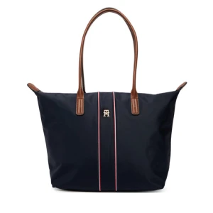 Torebka Tommy Hilfiger Popette Tote Corp AW0AW17706 Granatowy