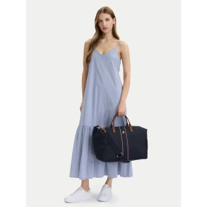 Torebka Tommy Hilfiger Popette Weekender Corp AW0AW18529 Niebieski