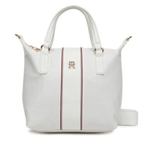 Torebka Tommy Hilfiger Poppy Small Tote Corp AW0AW17204 Écru