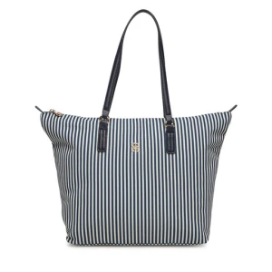 Torebka Tommy Hilfiger Poppy Summer Tote AW0AW17203 Granatowy