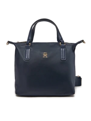 Torebka Tommy Hilfiger Poppy Th Small Tote AW0AW15640 Granatowy
