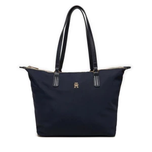 Torebka Tommy Hilfiger Poppy Tote Corp AW0AW16480 Granatowy