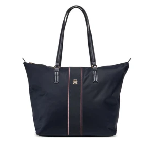 Torebka Tommy Hilfiger Poppy Tote Corp AW0AW17205 Granatowy