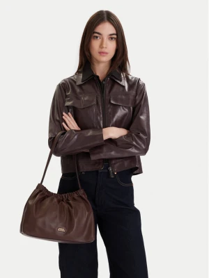 Torebka Tommy Hilfiger Soft Leather Shoulder Bag AW0AW18307 Bordowy