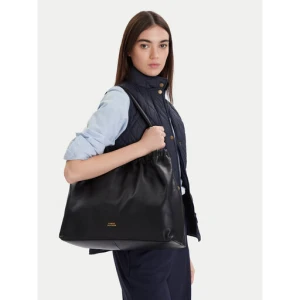 Torebka Tommy Hilfiger Soft Leather Tote AW0AW18308 Czarny