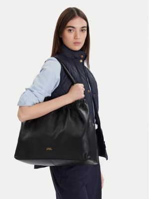 Torebka Tommy Hilfiger Soft Leather Tote AW0AW18308 Czarny