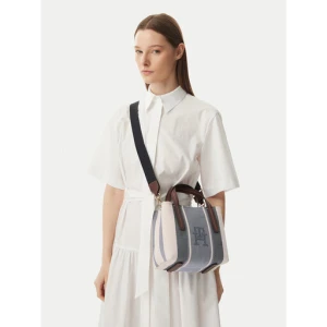 Torebka Tommy Hilfiger Th City Mini Satchel Jacquard AW0AW18732 Niebieski