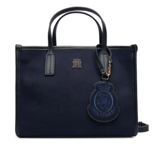 Torebka Tommy Hilfiger Th City Small Tote Melton AW0AW17852 Granatowy