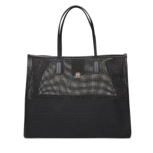 Torebka Tommy Hilfiger Th City Summer Tote Woven AW0AW17640 Czarny
