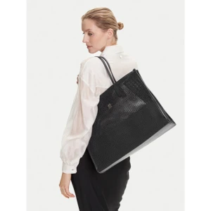 Torebka Tommy Hilfiger Th City Summer Tote Woven AW0AW17640 Czarny