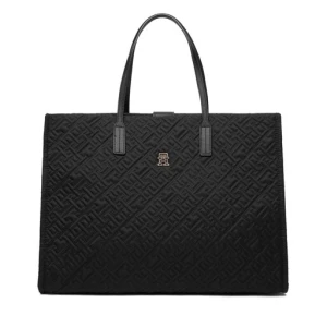 Torebka Tommy Hilfiger Th City Tote Mono Nylon AW0AW18163 Czarny