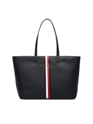 Torebka Tommy Hilfiger Th Corp Ess Tote AW0AW19334 Granatowy