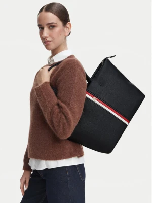 Torebka Tommy Hilfiger Th Corp Ess Tote AW0AW19334 Granatowy