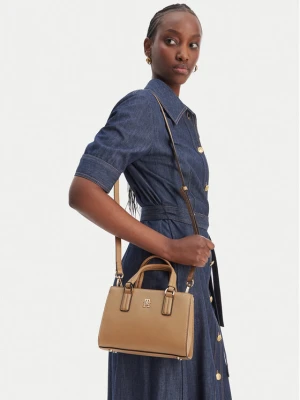 Torebka Tommy Hilfiger Th Daily Mini Tote AW0AW18379 Brązowy