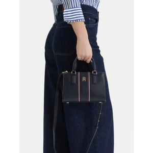 Torebka Tommy Hilfiger Th Daily Mini Tote Corp AW0AW18642 Granatowy