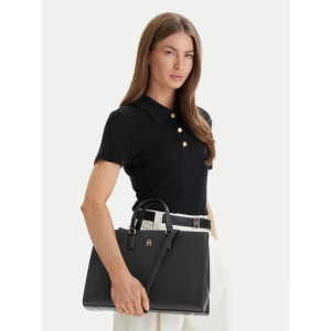 Torebka Tommy Hilfiger Th Daily Satchel Mono AW0AW18418 Czarny
