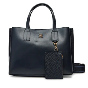 Torebka Tommy Hilfiger Th Distinct Mini Tote AW0AW17192 Granatowy