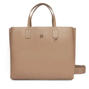 Torebka Tommy Hilfiger Th Distinct Satchel AW0AW17463 Beżowy
