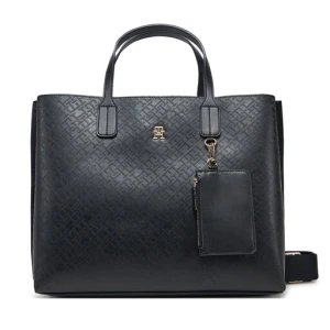 Torebka Tommy Hilfiger Th Distinct Satchel Mono AW0AW17174 Czarny