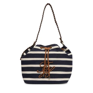 Torebka Tommy Hilfiger Th Elev Summer Bucket Stripe AW0AW18401 Granatowy