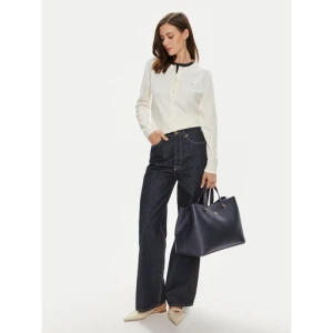 Torebka Tommy Hilfiger Th Emblem Satchel AW0AW15177 Granatowy