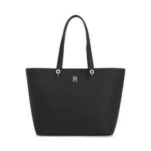 Torebka Tommy Hilfiger Th Emblem Tote AW0AW15178 Czarny
