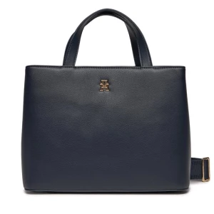 Torebka Tommy Hilfiger Th Essential Sc Satchel Corp AW0AW16075 Space Blue DW6