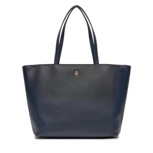Torebka Tommy Hilfiger Th Essential Sc Tote Corp AW0AW16089 Space Blue DW6