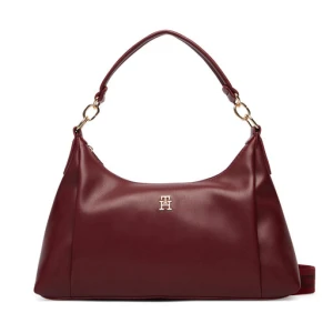 Torebka Tommy Hilfiger Th Essential Shoulder Bag AW0AW18374 Bordowy