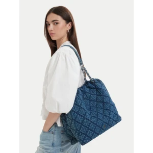 Torebka Tommy Hilfiger Th Feminine Tote Denim AW0AW18866 Niebieski