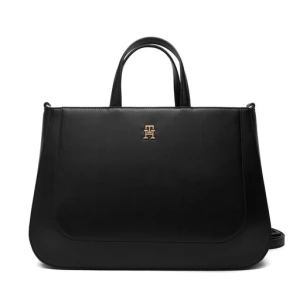 Torebka Tommy Hilfiger Th Glam Satchel AW0AW18145 Czarny