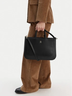 Torebka Tommy Hilfiger Th Glam Satchel AW0AW18145 Czarny