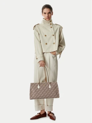 Torebka Tommy Hilfiger Th Grace Satchel Jacquard AW0AW18754 Brązowy