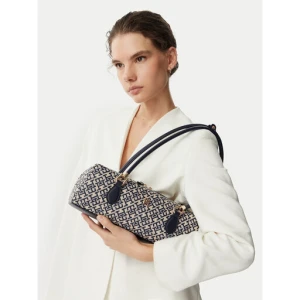 Torebka Tommy Hilfiger Th Grace Shoulder Bag Jacquard AW0AW18752 Niebieski